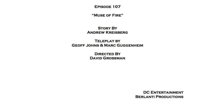 Arrow Episode 7 Title Revealed: “Muse of Fire”