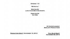 Arrow Episode 13 “Betrayal” Credits