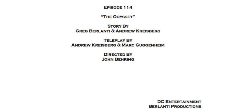 Arrow Episode 14 “The Odyssey” Credits