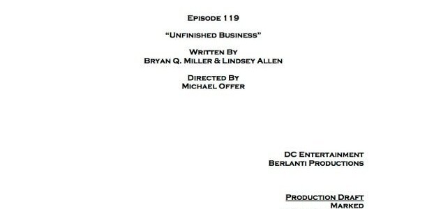 Arrow Episode 19 “Unfinished Business” Co-Written By Bryan Q. Miller!