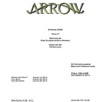 Arrow Episode #3.6 Is “Guilty”