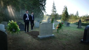 Oliver & Barry at the Grave