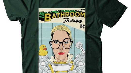 Get Emily Bett Rickards’ “Bathroom Therapy” Tee!