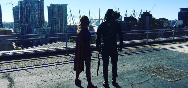 Photo: Green Arrow, Supergirl, And A Roof